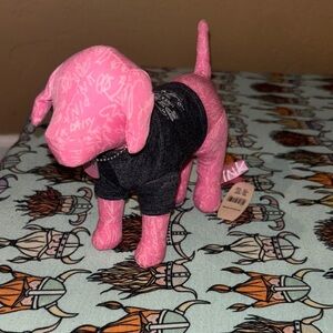 PINK Victoria's Secret Plush Dog with Gray Shirt